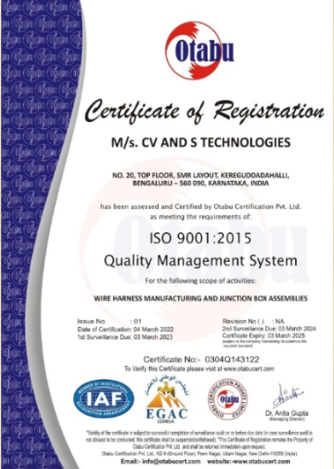 ISO 9001:2015 Certificate