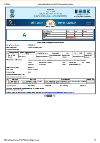 Udyog Aadhaar Registration