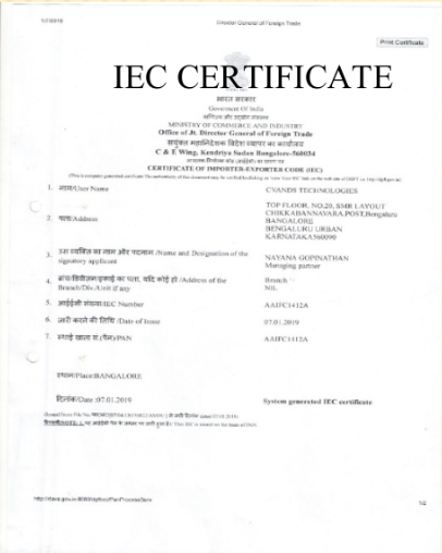 IEC Certificate